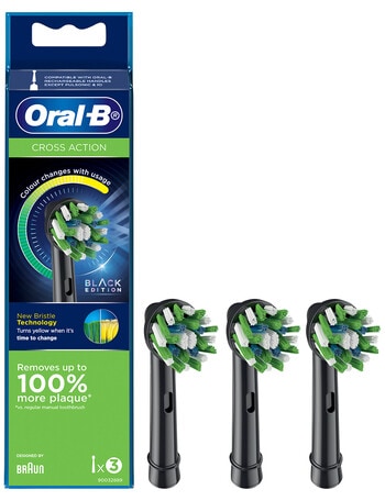 Oral B Cross Action Black Refills, 3-Pack, EB50BK-3 product photo