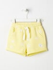 Teeny Weeny Starfish French Terry Shorts, Bright Yellow product photo