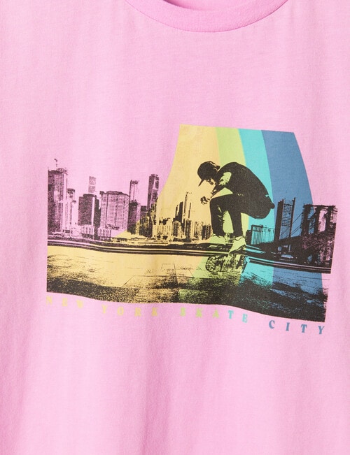 No Issue City Skate Short Sleeve Tee, Pink product photo View 02 L