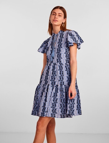 Y.A.S Nosette Short Sleeve Dress, Grapemist product photo