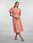 Y.A.S Lana Short Sleeve Midi Dress, Rosebloom product photo