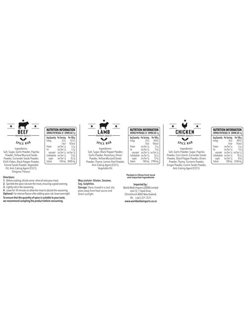 Spice Hub Butchers Selection Spice Rubs, 3-Pack product photo View 20 L