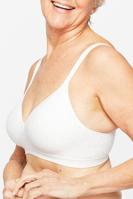 Playtex Comfort Revolution T-Shirt Bra, Swirl White, A-D product photo View 02 L