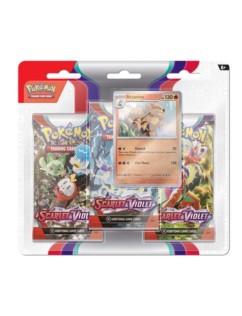 Pokemon TCG Scarlet & Violet 3-Pack Blister, Assorted product photo