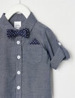 Teeny Weeny All Dressed Up Long-Sleeve Woven Shirt, Navy product photo View 03 S