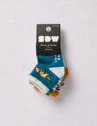 Simon De Winter Dino Crew Sock, 3-Pack, Grey product photo View 02 S