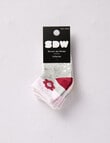 Simon De Winter Smile Crew Sock, 3-Pack, Pink product photo View 02 S