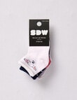 Simon De Winter Animal Crew Sock, 3-Pack, Purple & Navy product photo View 02 S