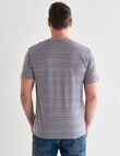 Chisel Ultimate Stripe Crew Tee, Stone product photo View 02 S