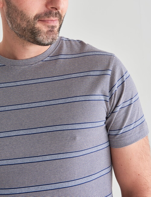Chisel Ultimate Stripe Crew Tee, Stone product photo View 04 L
