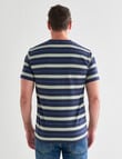 Chisel Ultimate Stripe Crew Tee, Navy product photo View 02 S