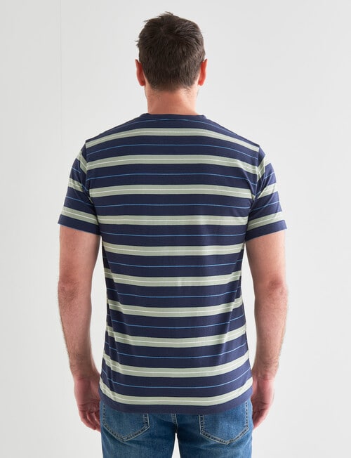 Chisel Ultimate Stripe Crew Tee, Navy product photo View 02 L