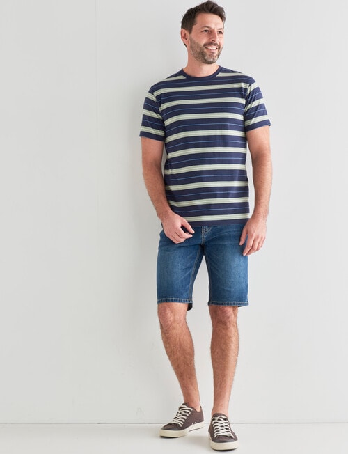 Chisel Ultimate Stripe Crew Tee, Navy product photo View 03 L