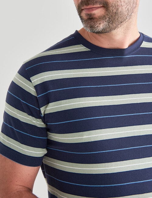 Chisel Ultimate Stripe Crew Tee, Navy product photo View 04 L