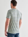 Chisel Ultimate Stripe Crew Tee, Sage product photo View 02 S