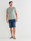 Chisel Ultimate Stripe Crew Tee, Sage product photo View 03 S