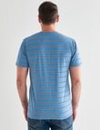Chisel Ultimate Stripe Crew Tee, Mid Blue product photo View 02 S