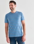 Chisel Ultimate Stripe Crew Tee, Mid Blue product photo View 04 S