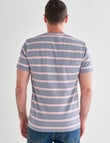 Chisel Ultimate Fashion Stripes Crew Tee, Salmon & Blue product photo View 02 S
