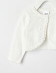 Teeny Weeny All Dressed Up Knit Bolero Cardigan, Vanilla product photo View 02 S