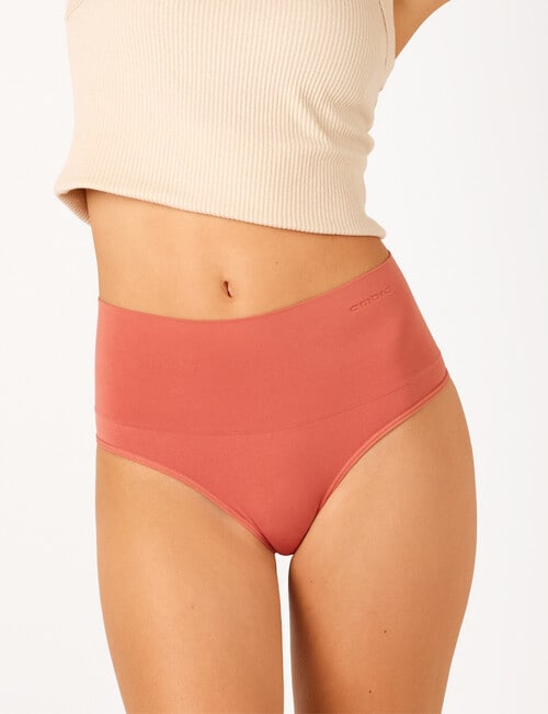 Ambra Seamless Soothies G-String Brief, 2-Pack, Desert & Blue, 8-18 product photo View 05 L