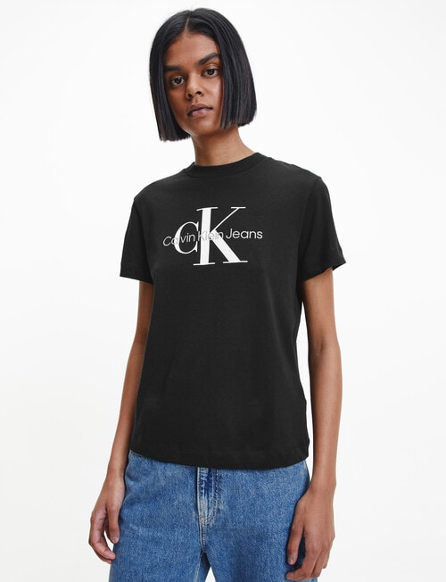Calvin Klein Monologo Regular Tee, Black product photo
