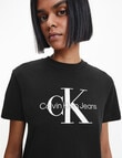 Calvin Klein Monologo Regular Tee, Black product photo View 02 S