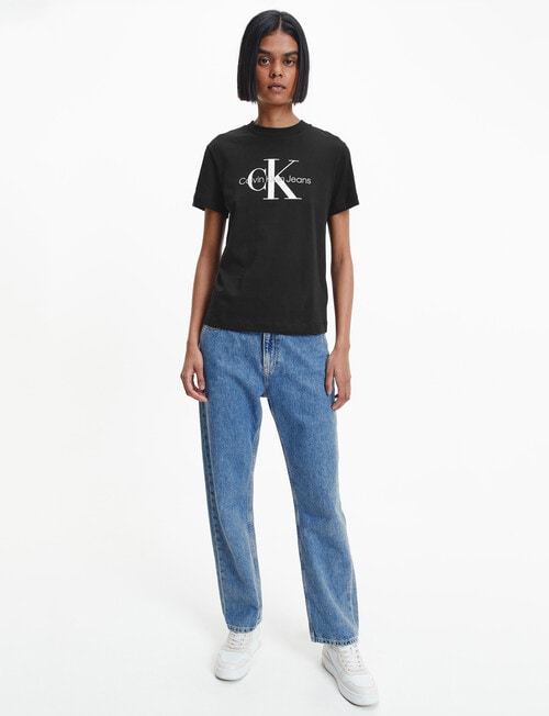 Calvin Klein Monologo Regular Tee, Black product photo View 03 L