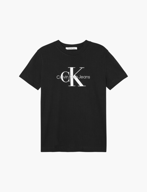 Calvin Klein Monologo Regular Tee, Black product photo View 04 L