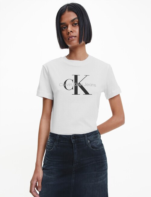 Calvin Klein Monologo Regular Tee, Bright White product photo