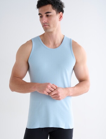 Jockey Athletic Singlet, 2-Pack, Light Blue & Grey product photo