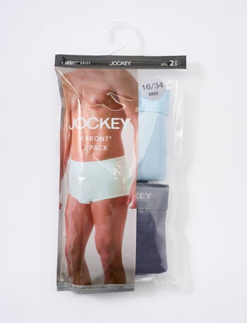 Jockey Y-Front Brief, 2-Pack, Light Blue & Grey product photo