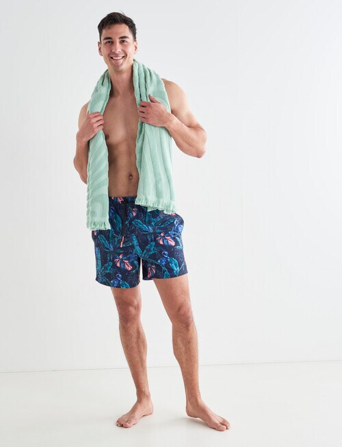 Gasoline Flamingo Swim Short, Navy - Swimwear & Boardshorts