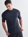 Gasoline Solid Rash Top, Black product photo
