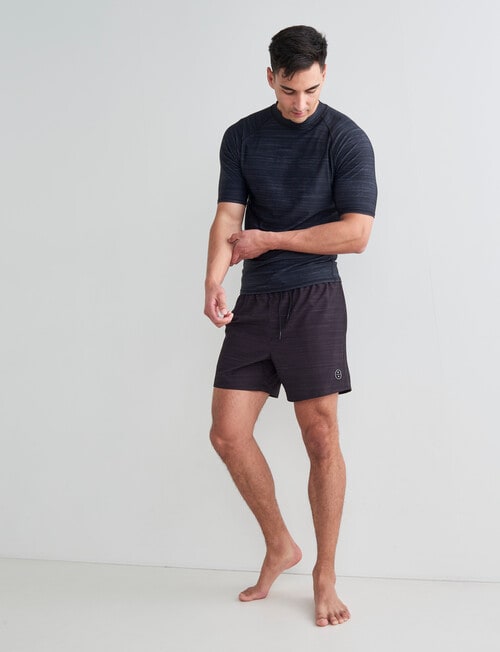 Gasoline Solid Rash Top, Black product photo View 03 L