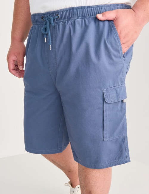 Chisel King Size Elastic Waist Cargo Short, Light Blue product photo View 04 L