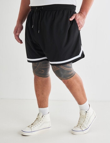 Tarnish King Size Basketball Short, Black product photo