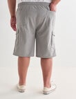 Chisel King Size Elastic Waist Cargo Short, Light Grey product photo View 02 S