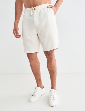 Gasoline Linen Shorts, Sand product photo