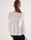 State of play Ezra Lace Ruffle Blouse, White product photo View 02 S