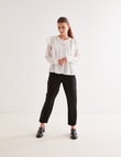State of play Ezra Lace Ruffle Blouse, White product photo View 03 S
