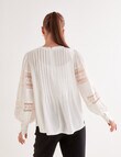State of play Madden Lace Sleeve Blouse, White product photo View 02 S