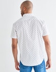 Gasoline Core Short Sleeve Ditsy Shirt, White product photo View 02 S