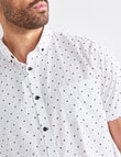 Gasoline Core Short Sleeve Ditsy Shirt, White product photo View 05 S