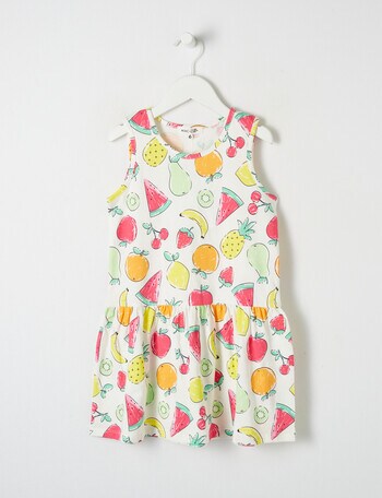 Mac & Ellie Fruit Salad Sleeveless Knit Dress, Vanilla product photo