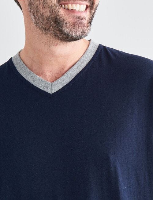 Chisel Cotton Knit Nightshirt, Navy product photo View 04 L