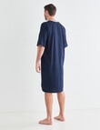 Chisel Cotton Knit Nightshirt, Navy product photo View 02 S