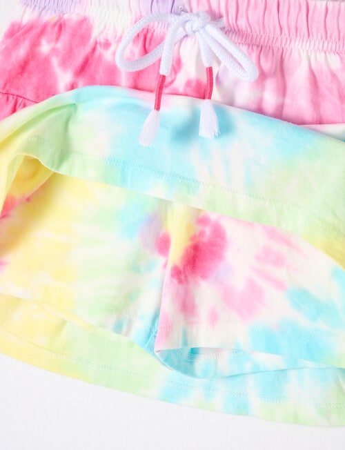 Mac & Ellie Tie Dye Swirl Knit Skort, Lilac - Skirts