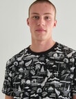 Tarnish All Over Island Print Tee, Black product photo View 04 S