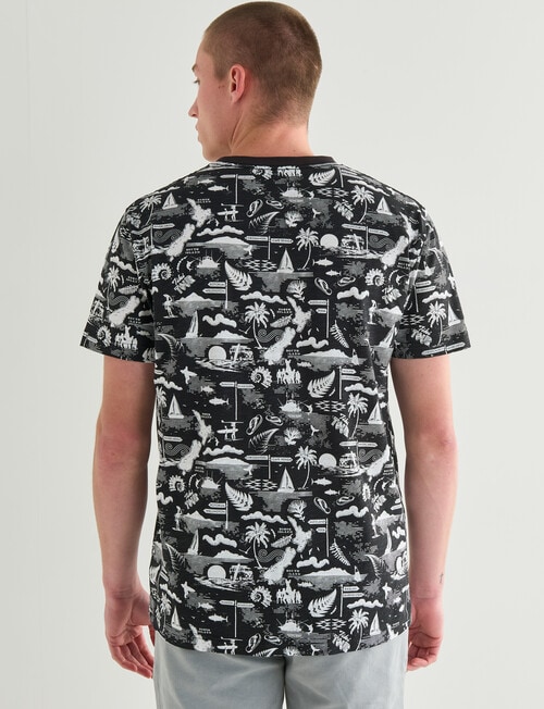 Tarnish All Over Island Print Tee, Black product photo View 02 L
